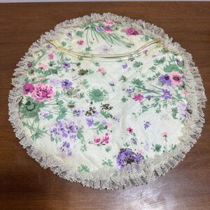 Vintage Lingerie Bag Celebrity Hamper Mid-Century Round Vinyl